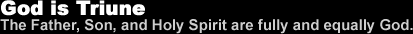 God is Triune